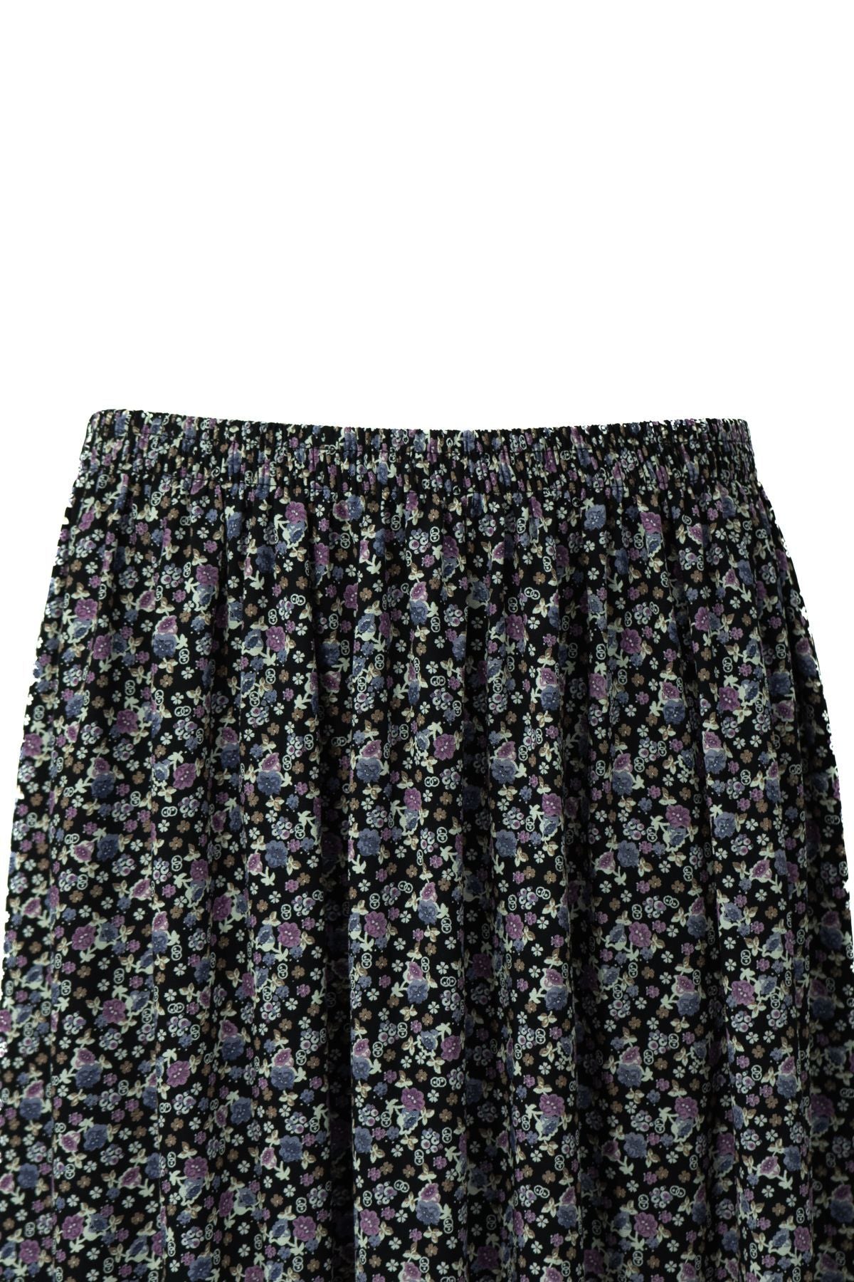 Kadın Anne Etek Dokuma Viskon Kumaş Minik Papatyam Çiçeği Desenli Rahat Kesim Tam Kalıp